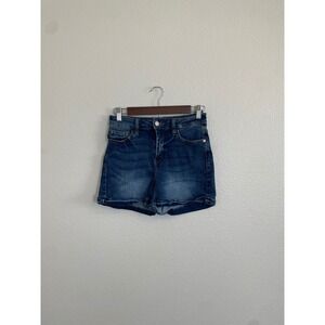Judy Blue Denim Womens Small Shorts Blue Paint Splatter High Rise